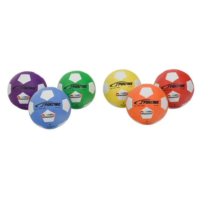 Wholesale Sportime Size 3 Soccer Balls, Assorted Colors, Set of 6